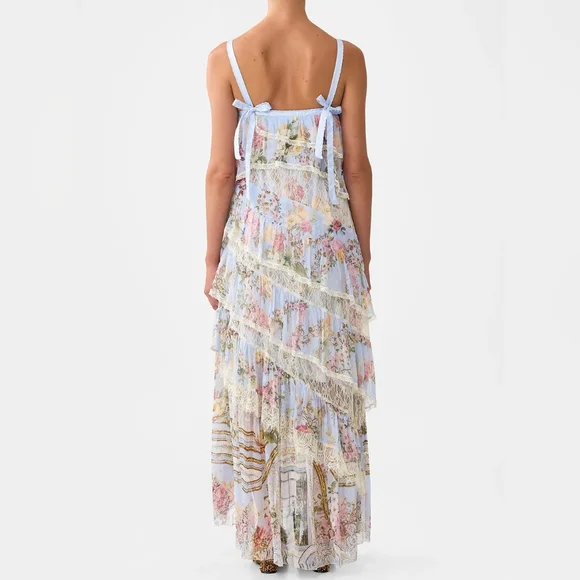 chinese dress ladies CAMILLA Lace Up Front Long Dress